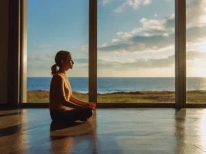 Default An image of a woman in a moment of tranquility she sit 0 11zon